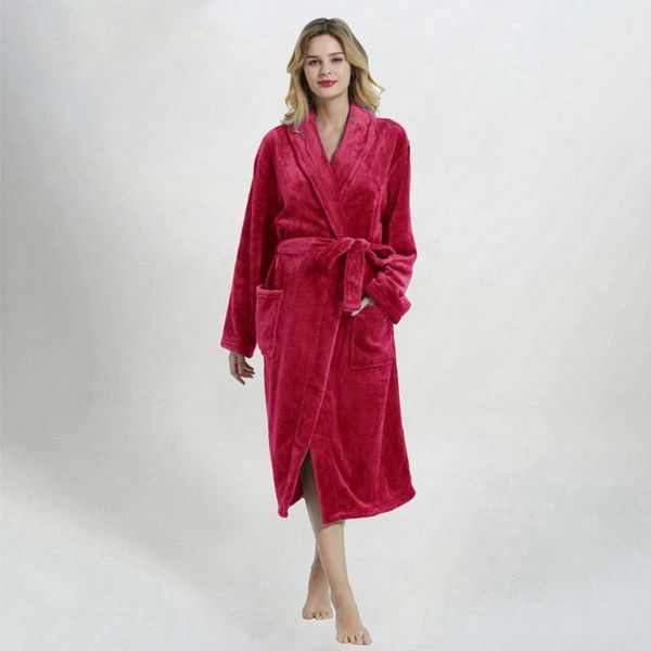 women's sleepwear lengthened bathrobe for woman & man plus size flannel couple nightgown lace-up solid color thickened comfortable long, Black;red
women's sleepwear lengthened bathrobe for woman & man plus size flannel couple nightgown lace-up solid color thickened comfortable long, Black;red