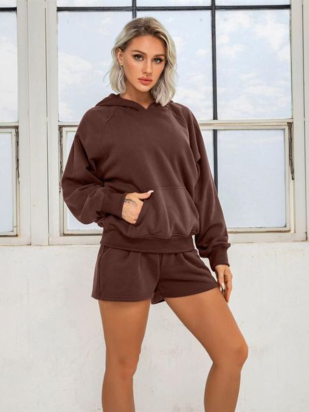 women's tracksuits chrleisure loose hooded sweater suit style hip-hop plus velvet front pocket sports long-sleeved shorts two-piece fem, Gray
women's tracksuits chrleisure loose hooded sweater suit style hip-hop plus velvet front pocket sports long-sleeved shorts two-piece fem, Gray