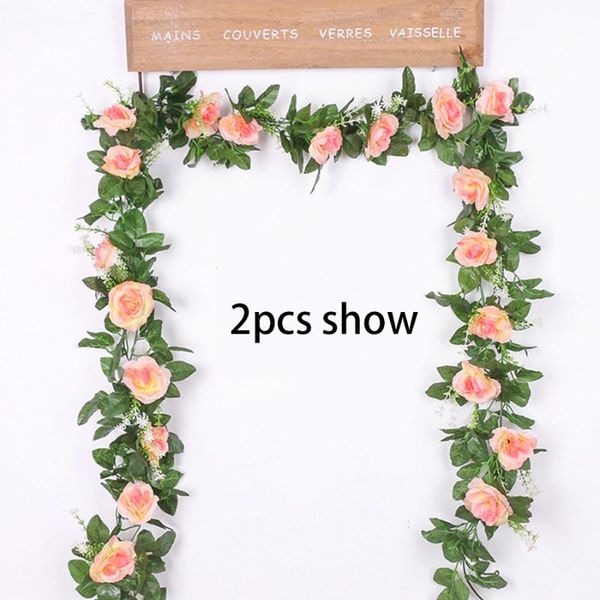 decorative flowers & wreaths silk artificial rose vine hanging for wall decoration rattan fake plants leaves garland romantic wedding home
decorative flowers & wreaths silk artificial rose vine hanging for wall decoration rattan fake plants leaves garland romantic wedding home