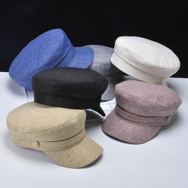 berets women hat flat cap military spring autumn linen octagonal solid color hats young beret female, Blue;gray
berets women hat flat cap military spring autumn linen octagonal solid color hats young beret female, Blue;gray