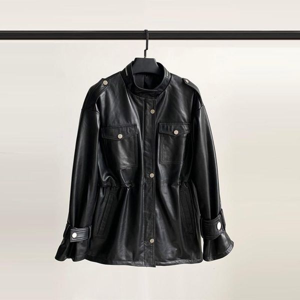women's leather & faux 2021 spring autumn jacket women korean style sheepskin coat clothing chaqueta de cuero mujer wpy2416, Black
women's leather & faux 2021 spring autumn jacket women korean style sheepskin coat clothing chaqueta de cuero mujer wpy2416, Black