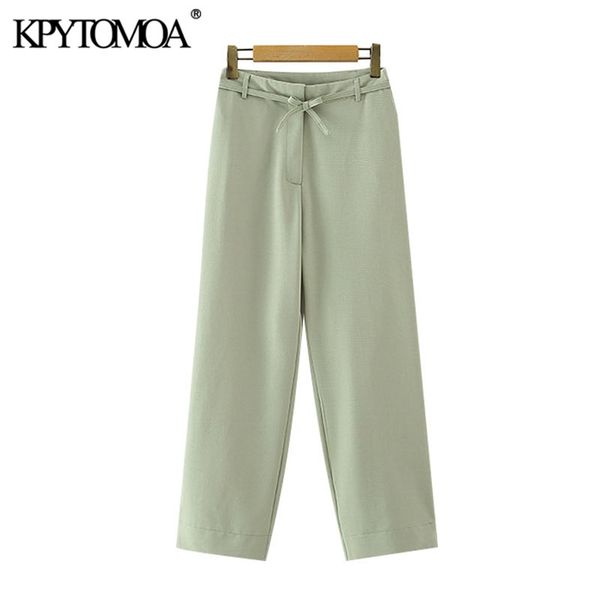women fashion with drawstring tied straight pants high waist side pockets female ankle trousers mujer 210420, Black;white
women fashion with drawstring tied straight pants high waist side pockets female ankle trousers mujer 210420, Black;white