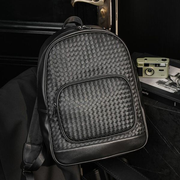 wholesale factory men casual leathers shoulder bag college wind joker black handbag simple atmosphere woven backpack street trend leather ba
wholesale factory men casual leathers shoulder bag college wind joker black handbag simple atmosphere woven backpack street trend leather ba
