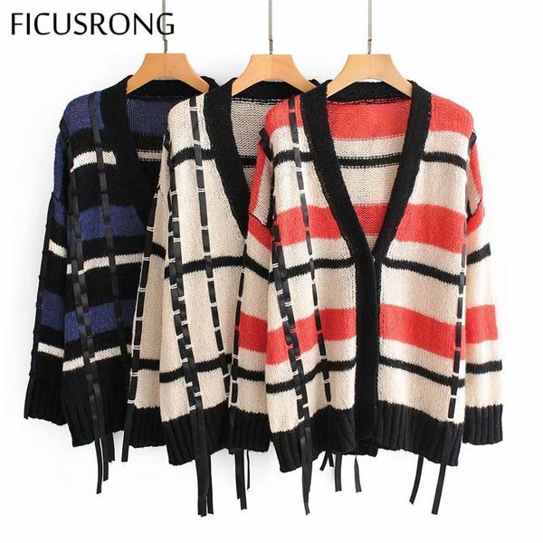 women's sweaters fashion ribbon mohair sweater women casual long sleeve striped plaid pullover ficusrong, White;black
women's sweaters fashion ribbon mohair sweater women casual long sleeve striped plaid pullover ficusrong, White;black