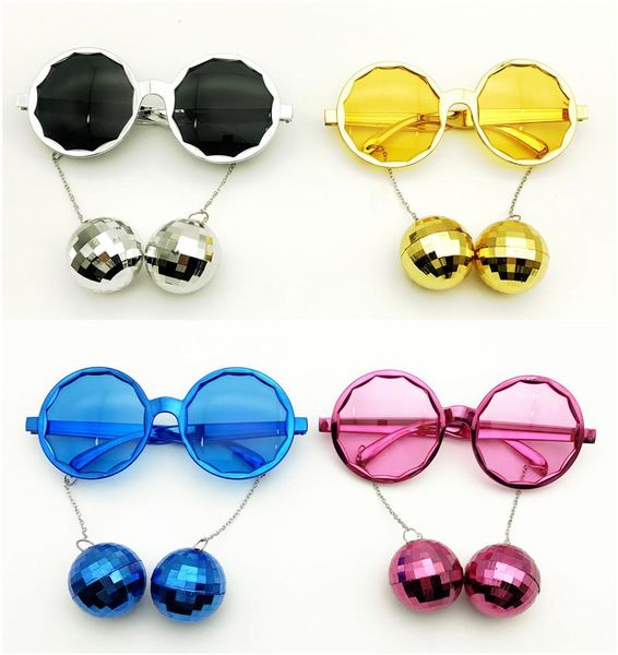 sunglasses shiny hanging disco ball glasses costume music festival party favors accessories creative rock supplies wedding, White;black
sunglasses shiny hanging disco ball glasses costume music festival party favors accessories creative rock supplies wedding, White;black