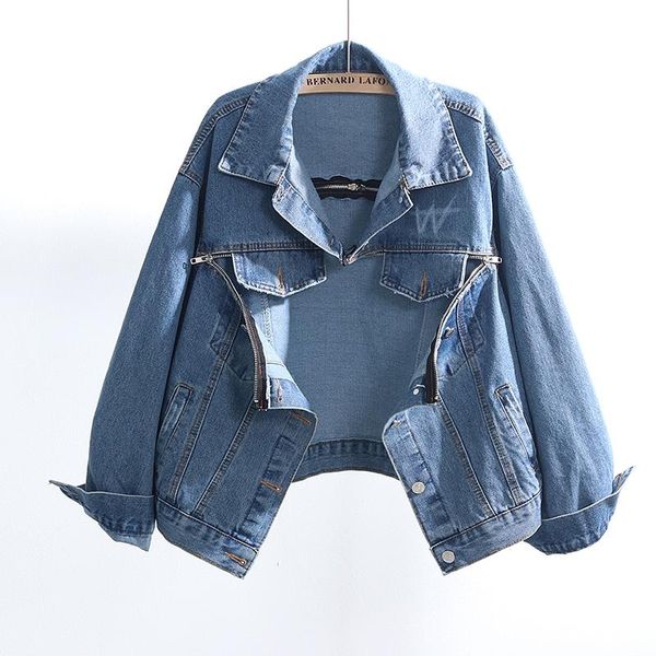 women's jackets 2021 autumn women denim jacket fashion irregular zipper jeans basic coat long sleeve vintage loose h404, Black;brown
women's jackets 2021 autumn women denim jacket fashion irregular zipper jeans basic coat long sleeve vintage loose h404, Black;brown