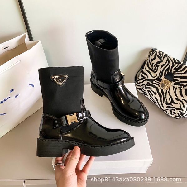 triangular standard medium barrel martin boots women's autumn winter new thick soled short british style belt buckle outlets, Black
triangular standard medium barrel martin boots women's autumn winter new thick soled short british style belt buckle outlets, Black
