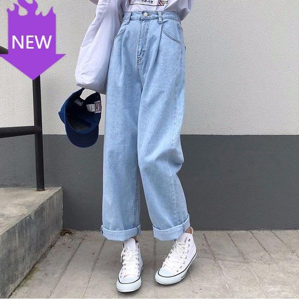 jeans women pants black fashion casual harajuku woman femme pantalones 2021 korean loose high waist wide leg baggy women's, Blue 
jeans women pants black fashion casual harajuku woman femme pantalones 2021 korean loose high waist wide leg baggy women's, Blue