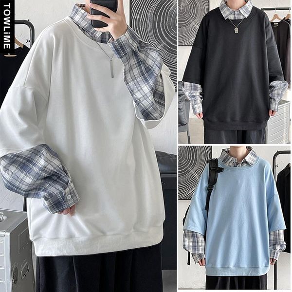 men's hoodies & sweatshirts autumn 2021 men fashion plaided printed patchwork fake two pieces pullover hip hop loose casual, Black
men's hoodies & sweatshirts autumn 2021 men fashion plaided printed patchwork fake two pieces pullover hip hop loose casual, Black