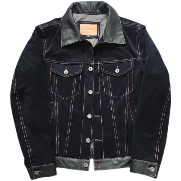 men's leather & faux 2021 black genuine jacket men casual style single breasted plus size 3xl real natural cow suede short spliced coat
men's leather & faux 2021 black genuine jacket men casual style single breasted plus size 3xl real natural cow suede short spliced coat