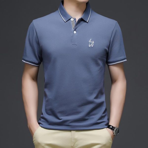 men's polos summer lapel t-shirt business casual short-sleeved solid color shirt men korean fashion clothing, White;black
men's polos summer lapel t-shirt business casual short-sleeved solid color shirt men korean fashion clothing, White;black