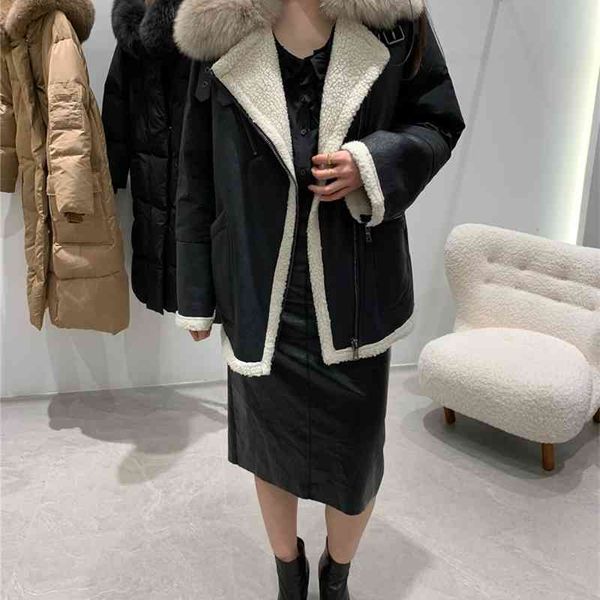 autumn and winter new south korea dongdamen fox hair collar motorcycle down jacket, Black
autumn and winter new south korea dongdamen fox hair collar motorcycle down jacket, Black