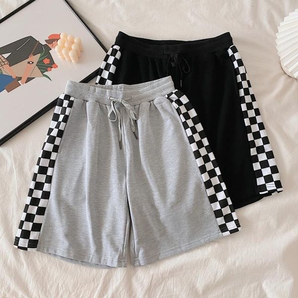 women's shorts harajuku retro plaid summer casual sports jogging ins men and women loose high waist streetwear cotton, White;black
women's shorts harajuku retro plaid summer casual sports jogging ins men and women loose high waist streetwear cotton, White;black