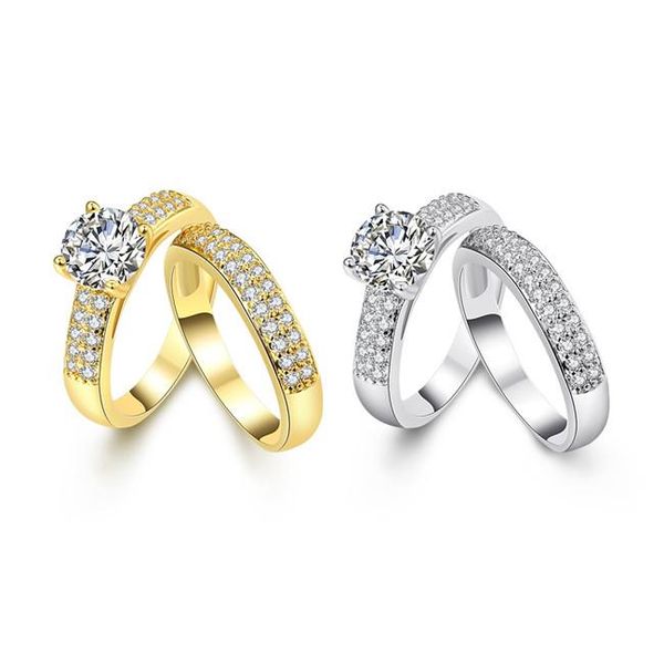 wedding rings gold color & silver engagement / double ring set with 4a zircon fashion jewelry for woman anel bague, Slivery;golden
wedding rings gold color & silver engagement / double ring set with 4a zircon fashion jewelry for woman anel bague, Slivery;golden