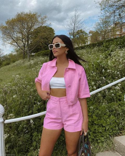 women's tracksuits 2021 summer women two-piece set sweet pink short sleeve jacket female vintage girl slim casual high waist pants shor, Gray
women's tracksuits 2021 summer women two-piece set sweet pink short sleeve jacket female vintage girl slim casual high waist pants shor, Gray