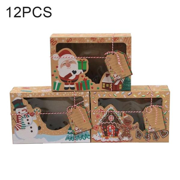 gift wrap 12pcs/pack christmas candy cookie box with clear window and ribbons kraft paper for giving party supplies tb
gift wrap 12pcs/pack christmas candy cookie box with clear window and ribbons kraft paper for giving party supplies tb