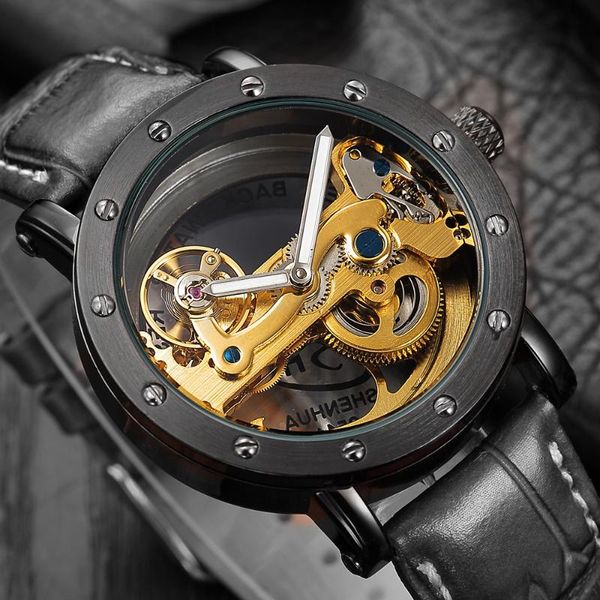 wristwatches shenhua hollow skeleton automatic mechanical watches mens business leather strap bracelet wristwatch clock hou, Slivery;brown
wristwatches shenhua hollow skeleton automatic mechanical watches mens business leather strap bracelet wristwatch clock hou, Slivery;brown