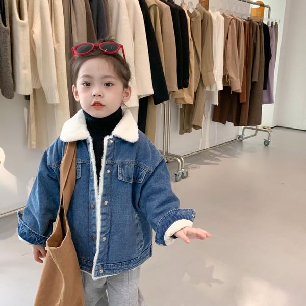 down coat winter girls fashion warm thick denim jackets children inner fleece thicken coats outerwear 2-7y, Blue;gray
down coat winter girls fashion warm thick denim jackets children inner fleece thicken coats outerwear 2-7y, Blue;gray