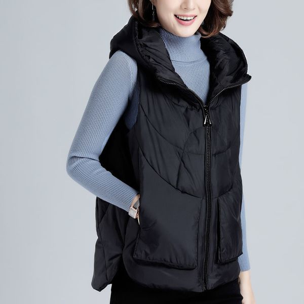 women's vests fashion down cotton vest plus size women hooded coat autumn winter sleeveless jacket female loose waistcoat 6xl, Black;white
women's vests fashion down cotton vest plus size women hooded coat autumn winter sleeveless jacket female loose waistcoat 6xl, Black;white