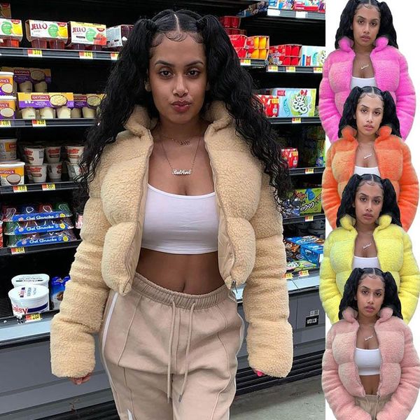 women's jackets ladies winter jacket bubble coats autumn women zip up furry crop shearling lamb wool blusas coat, Black;brown
women's jackets ladies winter jacket bubble coats autumn women zip up furry crop shearling lamb wool blusas coat, Black;brown