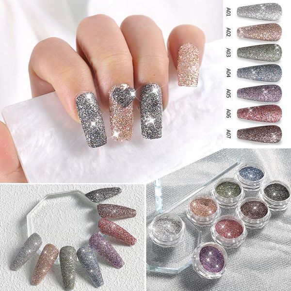 box holographics glitter powder laser shining sugar nail chrome pigment dust colorful art decorations1, Silver;gold
box holographics glitter powder laser shining sugar nail chrome pigment dust colorful art decorations1, Silver;gold