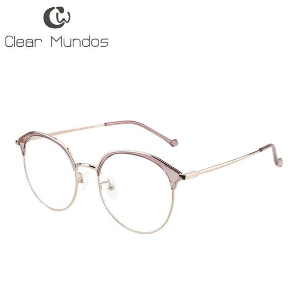 fashion sunglasses frames clear mundos round woman eyewear tr90 accessorries metal combined design firm hinge myopia optics, Black
fashion sunglasses frames clear mundos round woman eyewear tr90 accessorries metal combined design firm hinge myopia optics, Black