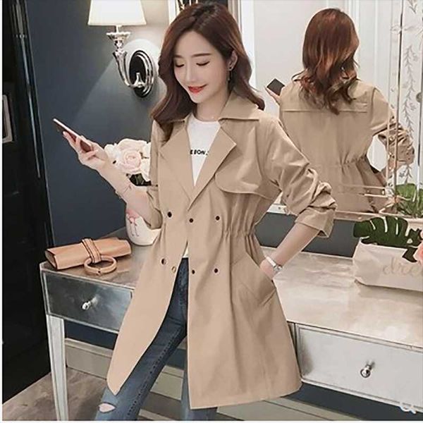 women's trench coats 2021 spring and autumn mid-length, small waist, all-match jacket, thin windbreaker female solid color, Tan;black
women's trench coats 2021 spring and autumn mid-length, small waist, all-match jacket, thin windbreaker female solid color, Tan;black