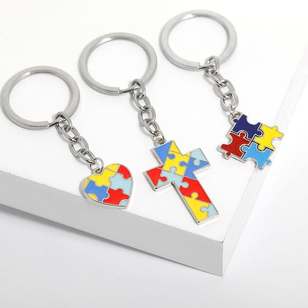 keychains classic design puzzle piece keychain cross heart pendant for women girls keyring handbag charms accessories jewelry gifts, Silver
keychains classic design puzzle piece keychain cross heart pendant for women girls keyring handbag charms accessories jewelry gifts, Silver