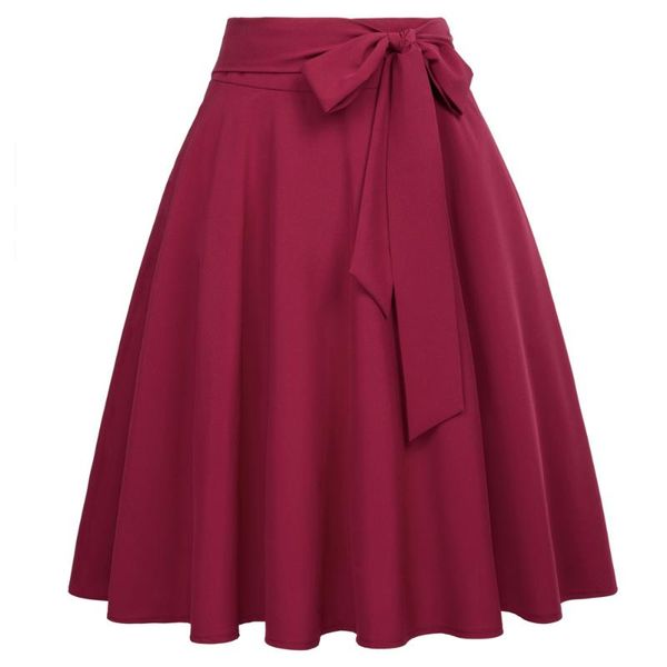women's fashion pleated skirt high waist zipper bow-knot embellished casual skirts, Black
women's fashion pleated skirt high waist zipper bow-knot embellished casual skirts, Black