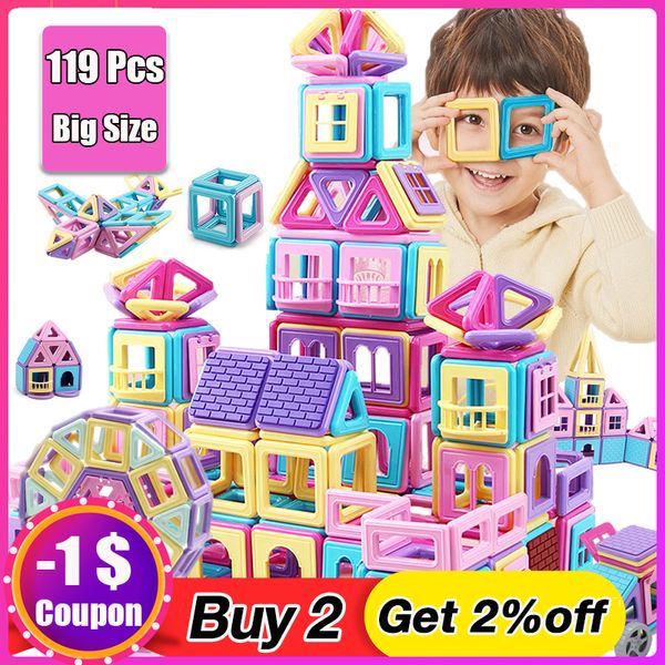 Big Size Magnetic Designer Magnet Building Blocks Accessories Educational constructor Toys For Children
Big Size Magnetic Designer Magnet Building Blocks Accessories Educational constructor Toys For Children