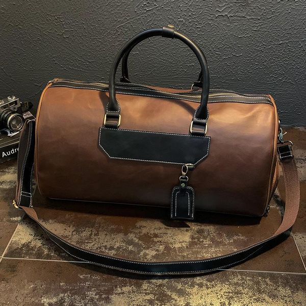 duffel bags men's shoulder with shoes travel retro crazy horse leather large luggage business casual tide
duffel bags men's shoulder with shoes travel retro crazy horse leather large luggage business casual tide