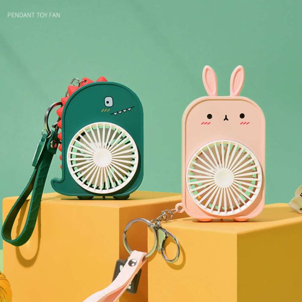 fans my mini cute portable dinosaur fan student handheld charging usb fan key ring