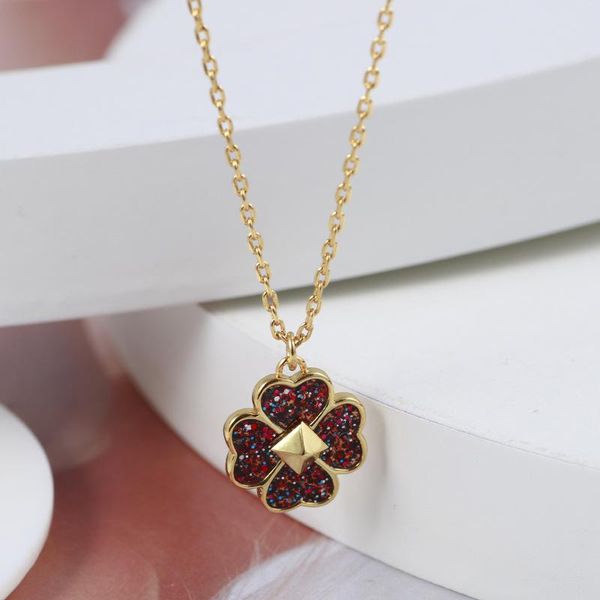 pendant necklaces european and american jewelry simple love flower four-leaf clover sparkling sequin necklace female, Silver
pendant necklaces european and american jewelry simple love flower four-leaf clover sparkling sequin necklace female, Silver