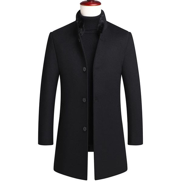 men's wool & blends 2021 natural fur collar wollen manteau duvet homme thick duck down filler coats, Black
men's wool & blends 2021 natural fur collar wollen manteau duvet homme thick duck down filler coats, Black