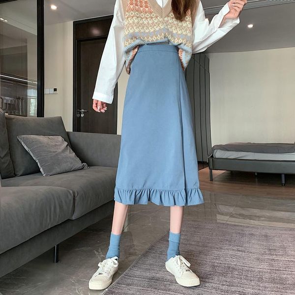 solid long skirt korean clothes summer sweet style women's clothing spring fashion brand female a-line skirts, Black
solid long skirt korean clothes summer sweet style women's clothing spring fashion brand female a-line skirts, Black