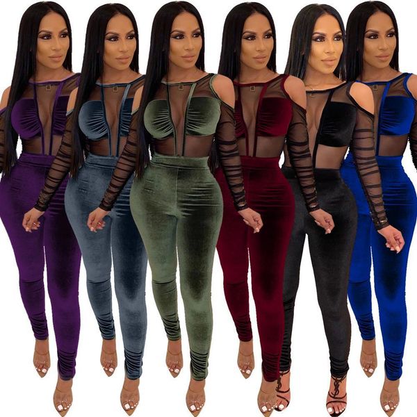 velvet mesh patchwork bodycon womens romper long sleeve bodysuit elegant solid rompers winter see through overall plus size, Black;white
velvet mesh patchwork bodycon womens romper long sleeve bodysuit elegant solid rompers winter see through overall plus size, Black;white