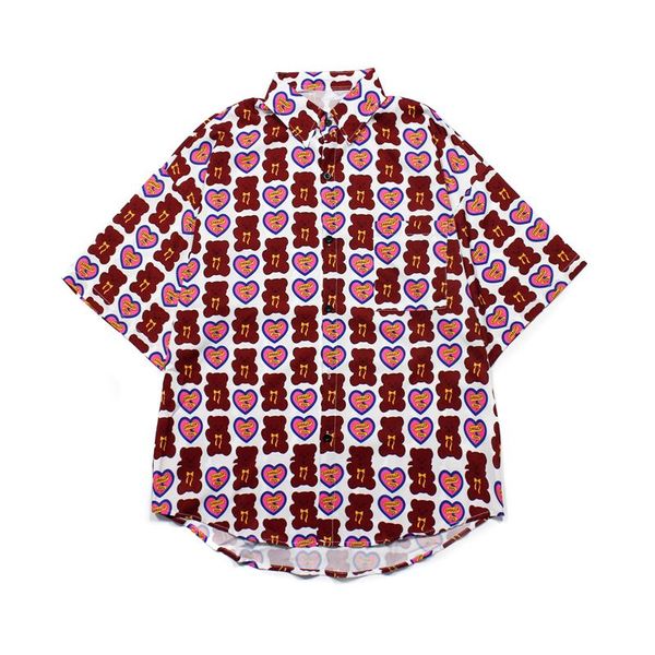 women's blouses & shirts summer shirt women harajuku vintage loose short sleeve square collar blouse cartoon bear print oversize casual, White
women's blouses & shirts summer shirt women harajuku vintage loose short sleeve square collar blouse cartoon bear print oversize casual, White