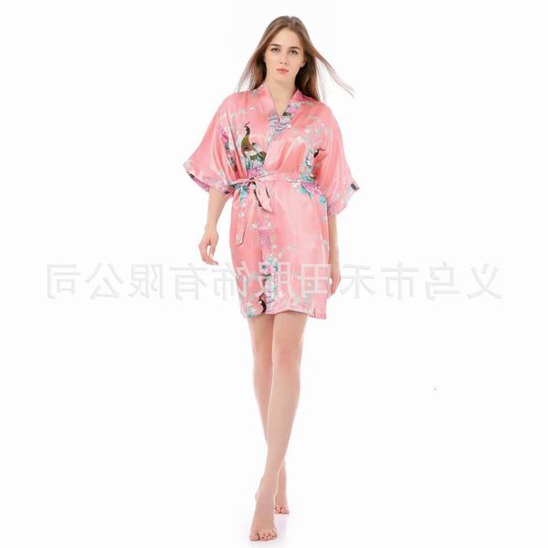 bathrobe pajamas women's summer thin peacock beauty salon bathrobe bride morning robe with hand gift
bathrobe pajamas women's summer thin peacock beauty salon bathrobe bride morning robe with hand gift