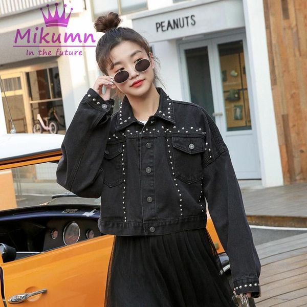 women's jackets harajuku black red denim jacket autumn women coat gothic vintage rivet short jeans punk streetwear female coats, Black;brown
women's jackets harajuku black red denim jacket autumn women coat gothic vintage rivet short jeans punk streetwear female coats, Black;brown