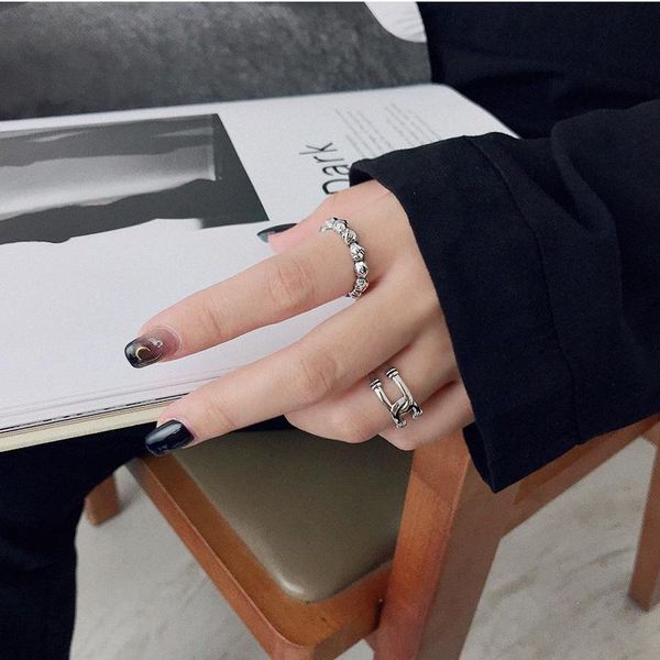 cluster rings kinel sterling silver 925 ring korea jewelry irregular punk vintage style for women, Golden;silver
cluster rings kinel sterling silver 925 ring korea jewelry irregular punk vintage style for women, Golden;silver