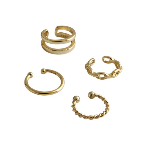real 925 sterling silver ear cuff wrap clip-on screw back earring geometric double layer twisted non-pierced earrings clips for women
real 925 sterling silver ear cuff wrap clip-on screw back earring geometric double layer twisted non-pierced earrings clips for women