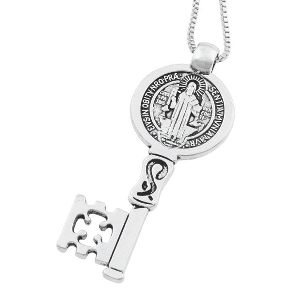 st benedict medal cross smqlivb key religious pendant necklaces 24 inches antique silver carabiner chriser chains n1684 25x59mm 20pcs/lot
st benedict medal cross smqlivb key religious pendant necklaces 24 inches antique silver carabiner chriser chains n1684 25x59mm 20pcs/lot