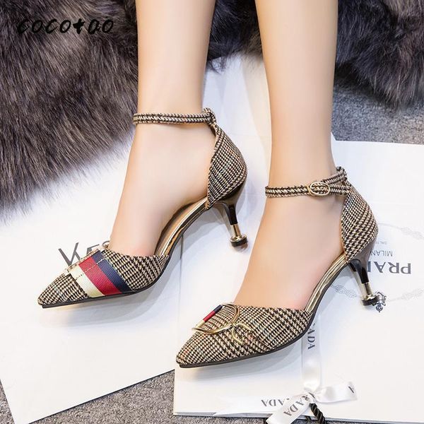 dress shoes summer stiletto single-shoe buckle sandals cat heel women's korean pointed high heels wild mid-heel, Black
dress shoes summer stiletto single-shoe buckle sandals cat heel women's korean pointed high heels wild mid-heel, Black