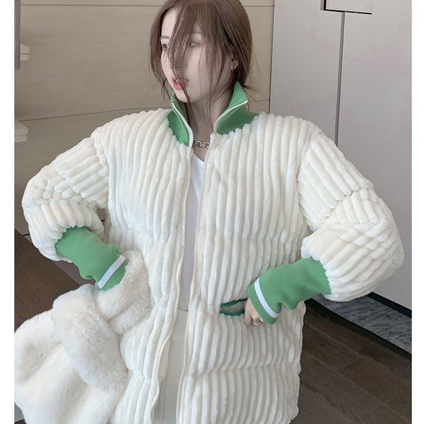2021 winter new corduroy down padded-jacket, small, short embroidery, contrast color fashion, stand-up collar padded jacket, women trend s m, Black
2021 winter new corduroy down padded-jacket, small, short embroidery, contrast color fashion, stand-up collar padded jacket, women trend s m, Black