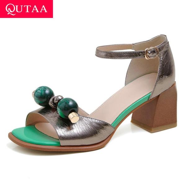 dress shoes qutaa 2021 square high heel ladies quality cow leather peep toe women pumps hollow fashion buckle sandals big size 34-43, Black
dress shoes qutaa 2021 square high heel ladies quality cow leather peep toe women pumps hollow fashion buckle sandals big size 34-43, Black