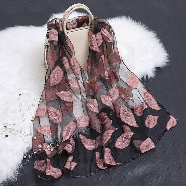 bandanas 180*70cm women girls thin scarf leaves embroidered silk scarves long shawl echarpe flower neck warmer beach foulard cape plaid, Blue;gray
bandanas 180*70cm women girls thin scarf leaves embroidered silk scarves long shawl echarpe flower neck warmer beach foulard cape plaid, Blue;gray