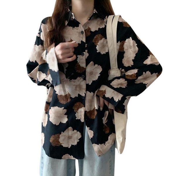 women's blouses & shirts women retro flowers print loose single breasted long sleeve summer 2021 blusas y camisas chemise femme, White
women's blouses & shirts women retro flowers print loose single breasted long sleeve summer 2021 blusas y camisas chemise femme, White
