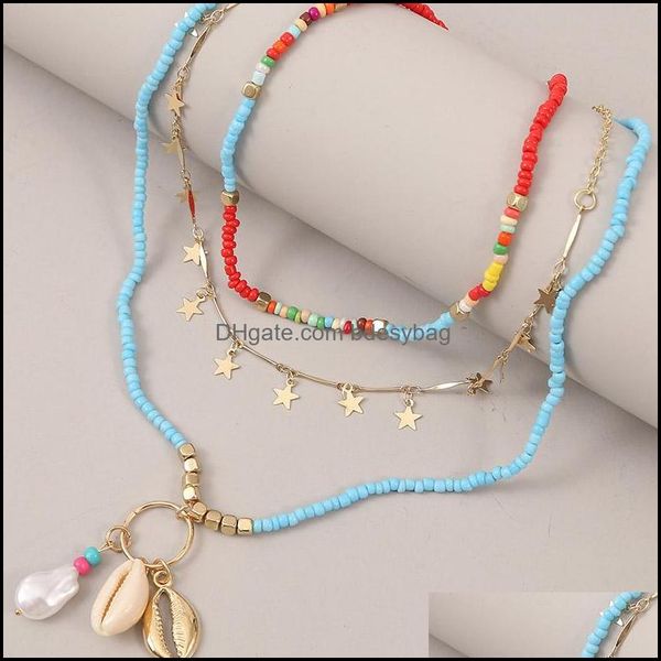 & pendants jewelry3 pcs/set boho fashion natural shell star pendant blue glass beaded long necklaces for women trendy gold metal chain neckl, Silver
& pendants jewelry3 pcs/set boho fashion natural shell star pendant blue glass beaded long necklaces for women trendy gold metal chain neckl, Silver