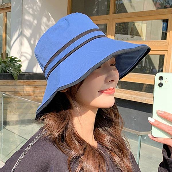 wide brim hats women's color matching casual hat summer outdoor sunscreen foldable versatile sun traveling eaves cap, Blue;gray
wide brim hats women's color matching casual hat summer outdoor sunscreen foldable versatile sun traveling eaves cap, Blue;gray