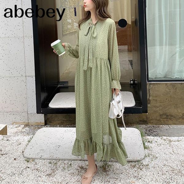 casual dresses loose bow-neck floral women dress long-sleeve ruffles chiffon female flare sleeve long vestidos femme 2021 spring, Black;gray
casual dresses loose bow-neck floral women dress long-sleeve ruffles chiffon female flare sleeve long vestidos femme 2021 spring, Black;gray
